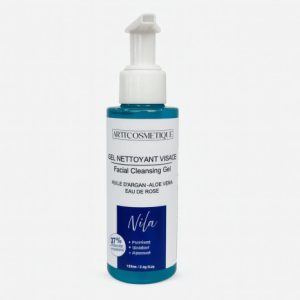 Gel Nettoyant Visage – Nila & Actifs Naturels (Huile d’Argan, Aloe Vera, Eau de Rose)
