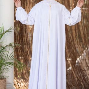 Abaya blanche Hajjate