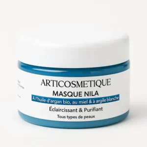 Masque Nila - à l'huile d'argan bio, au miel & argile blanche - Articosmetique