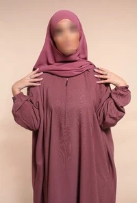 Abaya Woolpeach avec manche élastique et fermeture éclaire